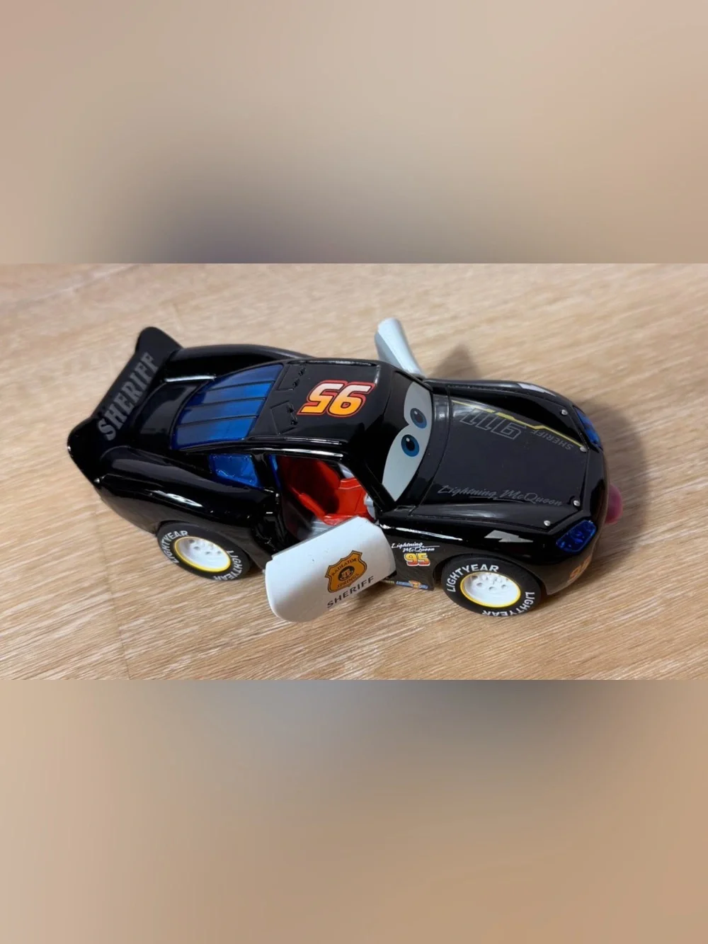 Disney Sheriff Die-Cast Car - Black and White with Gold Badge
